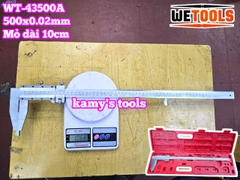 Thước kẹp cơ khí 500mm x 0.02mm mỏ cặp dài 10cm thước cặp Wetools WT-43500A