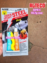 Keo AB 2 thành phần Alteco Quick Epoxy Steel Plus 56.7g siêu dính trên kim loại, nhựa, gỗ, gốm sứ