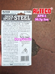 Keo AB 2 thành phần Alteco Quick Epoxy Steel Plus 56.7g siêu dính trên kim loại, nhựa, gỗ, gốm sứ