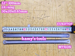 Lưỡi cưa sắt 2 mặt 24 răng dài 12 inch 300mm MYROS SPECIAL và EUROTOP SPECIAL