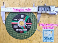 Đá cắt kim loại Hải Dương 100mm lỗ 16mm dày 1.2mm DAMAIHAD CN 107.1,2.16