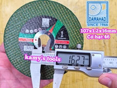 Đá cắt kim loại Hải Dương 100mm lỗ 16mm dày 1.2mm DAMAIHAD CN 107.1,2.16