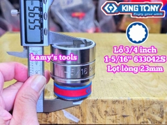 Đầu tuýp trắng 3/4 inch Kingtony 12 cạnh 1-5/16, 1-3/8, 1-7/16, 1-9/16, 1-5/8, 633042S 633044S 633046S 633050S 633052S