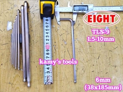 Bộ lục giác bi 9 chi tiết 1.5-10mm Eight TLS-9 (không có chữ N)