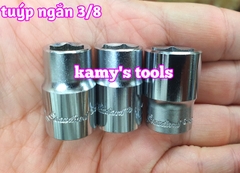 Đầu tuýp đầu khẩu ngắn 3/8 inch lục giác Standard chính hãng 8mm 10mm 12mm 13mm 14mm 17mm (lẻ từng cục)