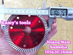 Lưỡi cắt đa năng gạch bê tông đá granit cắt ướt Hoàng Nam Samedia 4 inch 105mm HNS-53504A