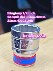 Đầu tuýp 1/2 inch Kingtony 12 cạnh 18mm 19mm 20mm 21mm 22mm 23mm 433018MR 433019MR 433020MR 433021MR 433022MR 433023MR
