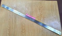 Thước lá inox 600mm (60cm) 2 hệ inch và mét bản 29mm hệ mét Berrylion