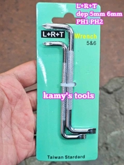 Bộ Tua Vít 2 Đầu Chữ Z L+R+T dẹp 5mm 6mm PH1 PH2