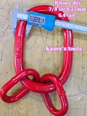 Vòng khoen đôi xuyến đôi 6.4 tấn 7/8 inch đường kính 22mm Wetools WTML-7816