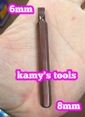 Mũi vít dẹp đóng Standard 6mm loại dài 80mm thép S2 (lẻ 1 cái)