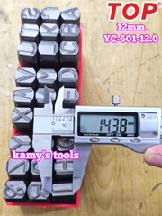 Bộ đóng chữ xuôi 12mm TOP YC-601-12.0