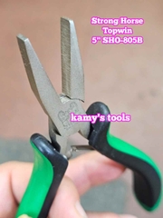 Kìm mũi dẹp bằng không răng 5 inch 125mm SHO-805B Strong Horse Topwin