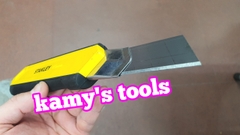 Dao rọc cáp cán nhựa cao su 7 inch 180mm rộng 25mm Stanley model STHT10425-8 và lưỡi dao rọc giấy stanley 25mm 0-11-325