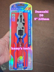 Kìm điện tuốt dây bấm cos trợ lực 9 inch 220mm DAMUZHI DMZ-D9