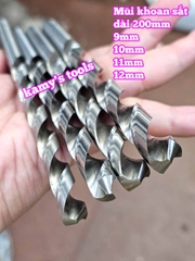 Mũi khoan sắt dài 200mm cỡ 9mm 10mm 11mm 12mm Wetools WT-232009 WT-232010 WT-232011 WT-232012