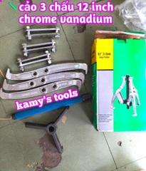 Cảo 3 chấu 12 inch wetools chrome vanadium cao cấp, vam 3 chấu