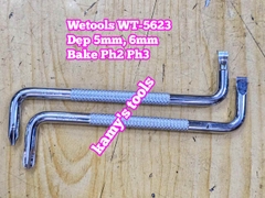 Bộ Tua Vít 2 Đầu Chữ Z Wetools dẹp 5mm 6mm PH2 PH3 model WT-5623