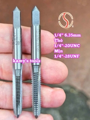 Bộ taro hệ inch tạo ren trong 1/4 inch (6.35mm) Shanghai bước ren thô và mịn 1/4-20 UNC 1/4-28 UNF