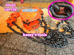 Pa lăng xích kéo tay Nitto 5 tấn 3m (3 mét) 5m (5 mét) model 50vp5 loại CB-II xích đóng logo G80 chính hãng cao cấp