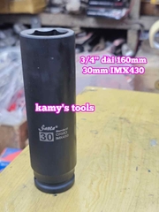 Đầu tuýp 3/4 inch Santa đen dài 160mm cỡ 30mm 32mm 36mm 41mm 46mm IMX430 IMX432 IMX436 IMX441 IMX446