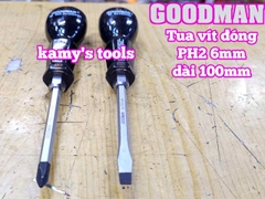 Tua vít đóng Goodman bake PH2 dẹp 6mm dài 100mm P98+6x100 P98-6x100