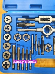 Bộ taro bàn ren 40 chi tiết ta rô ren hợp kim thép siêu cứng và bền hơn hộp nhựa mica