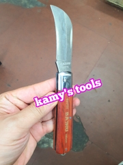 Dao tuốt dây điện, dao rọc cáp, gọt vỏ dây điện, thép không gỉ, cán dao ốp gỗ đỏ Baihu 031195 và 031205 bán lẻ từng cây