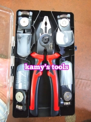 Kìm đa năng kìm nhọn kìm điện kìm cắt kìm tuốt dây điện bấm cos 5 trong 1 đổi đầu linh hoạt