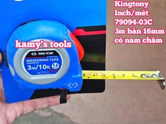 Thước cuộn thép 3m bản 16mm Kingtony model 79094-03C tự động khóa 2 hệ