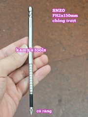 Đầu mũi bắn vít bake PH2 dài 150mm chống trượt SNZO SO-52215 (bán lẻ 1 cây)
