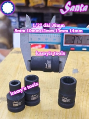 Đầu tuýp 1/2 inch 12 cạnh Santa 8mm 10mm 12mm 13mm 14mm IMB608 IMB610 IMB612 IMB613 IMB614