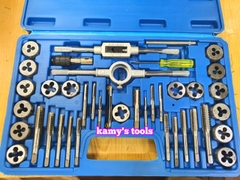 Bộ taro bàn ren 40 chi tiết ta rô ren hợp kim thép siêu cứng và bền hơn hộp nhựa mica