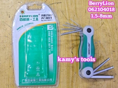 Bộ lục giác xếp gọn bỏ túi 8 chi tiết 1.5-8mm BerryLion 062104018