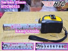 Thước cuộn thước rút thước kéo 5m 5 mét bản 25mm HTC HiLock-25 model HTCB0525 tự động khóa