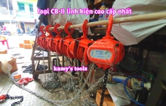 Pa lăng xích kéo tay Nitto 1 tấn 3m (3 mét) 5m (5 mét) model 10VP5 loại CB-II xích đóng logo G80 chính hãng cao cấp