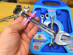 Bộ 7 cờ lê vòng miệng tự động C-mart model T0010 8mm 10mm 12mm 13mm 14mm 17mm 19mm