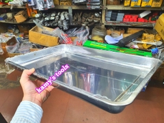 Khay inox hình chữ Nhật inox 304 đựng dụng cụ đồ nghề, thực phẩm thức ăn 600x400x50mm
