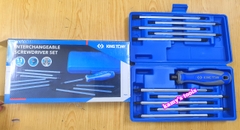 Bộ tua vít 2 đầu hệ mét 11 chi tiết hệ mét Kingtony model 32518MR