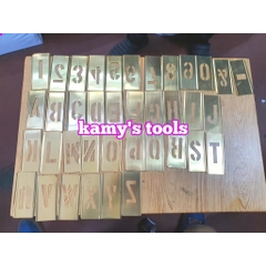 Bộ chữ và số phun sơn bằng đồng thau 50mm 75mm 100mm, bộ chữ số phun sơn