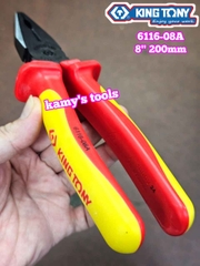 Kìm điện cách điện VDE 1000V 8 inch 200mm Kingtony 6116-08A
