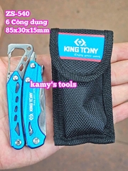 Kìm xếp đa năng bỏ túi Kingtony ZS540 (ZS-540) 6 công dụng 85x30x15mm