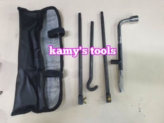 Bộ tay quay 3 khúc, con đội xe Innova thay vỏ dự phòng mở tắc kê bánh xe sơ cua (hàng theo xe sử dụng rồi, bán lẻ từng món)