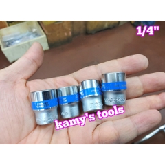 Đầu tuýp đầu khẩu ngắn 1/4 inch lục giác TOP chính hãng 5mm 6mm 7mm 8mm 9mm 10mm 11mm 12mm 13mm 14mm (lẻ từng cục)