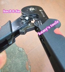 HSC8 6-6A Kìm bấm cos lục giác pin tròn rỗng CV tools 0.25-6mm2