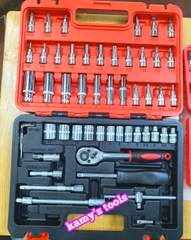 Bộ tuýp khẩu 1/4 inch dụng cụ đồ nghề đa năng sửa chữa ô tô xe hơi xe máy 46 chi tiết và 53 chi tiết