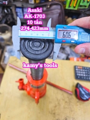 Kích con đội răng cơ khí 10 tấn cao 274mm-423mm Asaki AK-1703