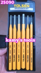 Bộ dùi đục 6 cây Tolsen model 25090 dài 150mm, bộ đục bông tu