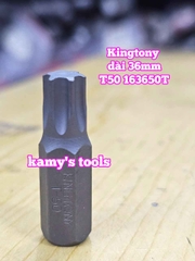 Mũi vít đóng bông sao hoa thị 6 cạnh Kingtony dài 36mm T20 T25 T27 T30 T40 T45 T50 T55 T60 model 1636T