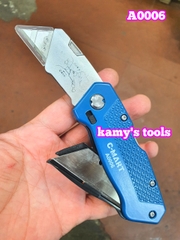 Dao rọc cáp rọc giấy đa năng cán xếp gấp gọn C-MART Model A0006 kèm 6 lưỡi dao